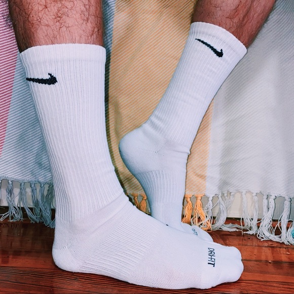 White Nike Plus Cushion Crew Training Socks - Picture 3 of 4